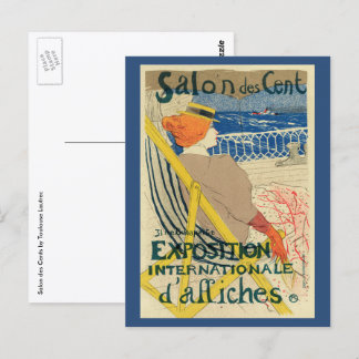Salon des Cents by Toulouse Lautrec, Art Nouveau Postcard