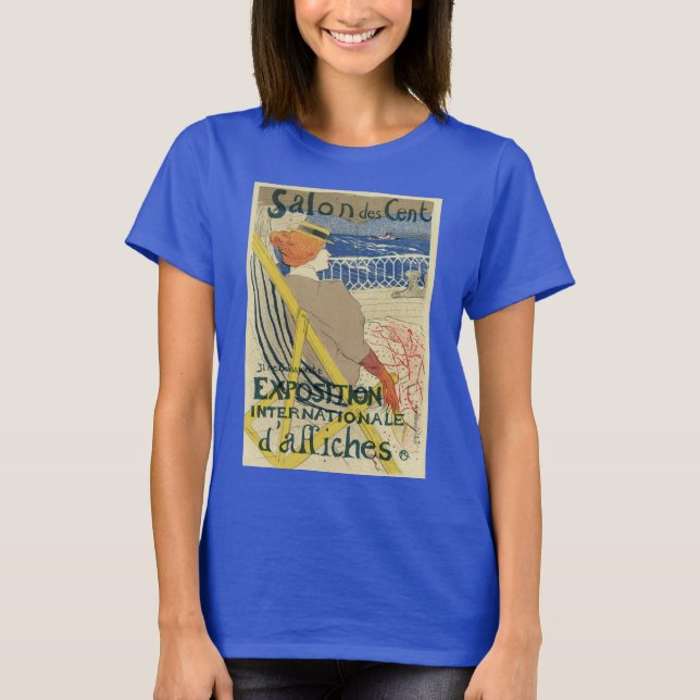 Salon des Cents by Toulouse Lautrec, Art Nouveau T-Shirt (Front)