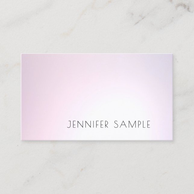 Salon Elegant Design Professional Plain Modern Business Card (Front)