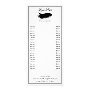 Salon Eye Lashes Flyer Rack Card