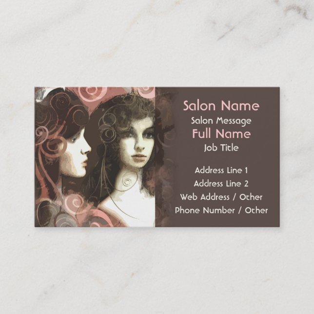 Salon / Fashion / Boutique Business Cards (Front)