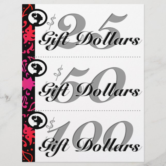 Salon Flyer Spa Gift Certificates Woman Colourful (Front)