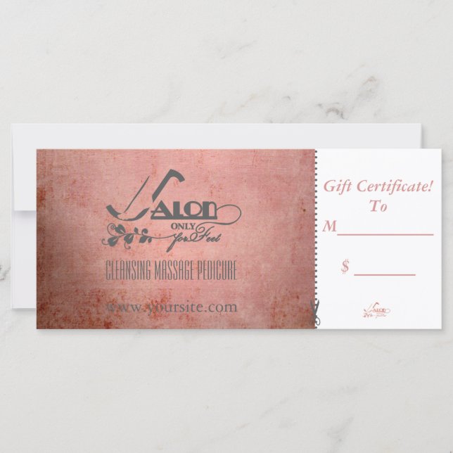 SALON For Feet - Gift Certificate/Postcard (Front)