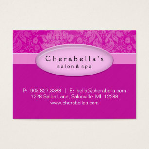Salon Gift Card Certificate Spa Pink Damask