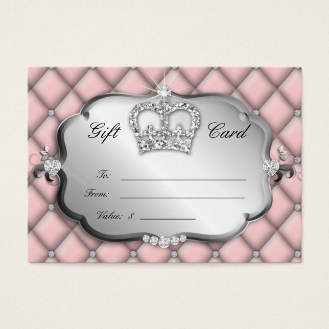 Salon Gift Card Tufted Diamond Crown (Front)