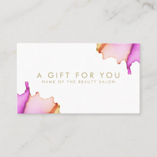 Salon Gift Card Watercolor Minimalist Modern