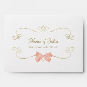 Salon Glitter Glam Frame and Chic Pink Bow Envelope