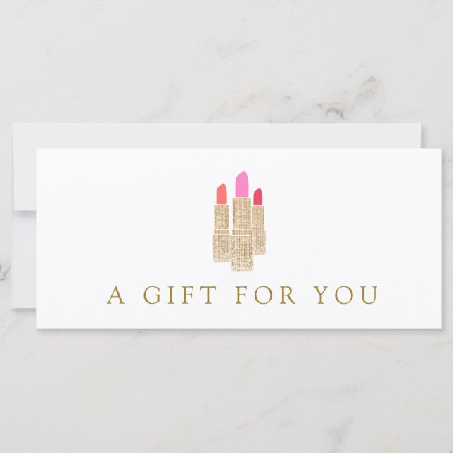 Salon Gold Sequin Lipstick Gift Certificate 2 (Front)