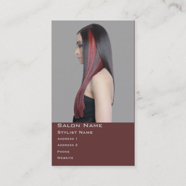 Salon Hairstylist Funky Colour Card (Front)