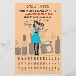 Salon Hairstylist Makeup Artist Beauty Products Flyer