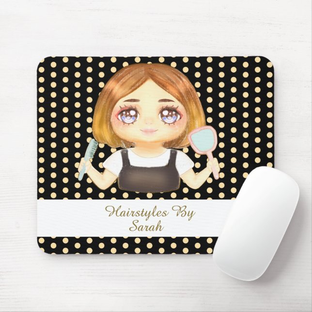  Salon Hairstylist Mouse Mat (With Mouse)