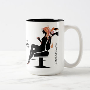 Salon Hairstylist Two Tone15oz Coffee Mug