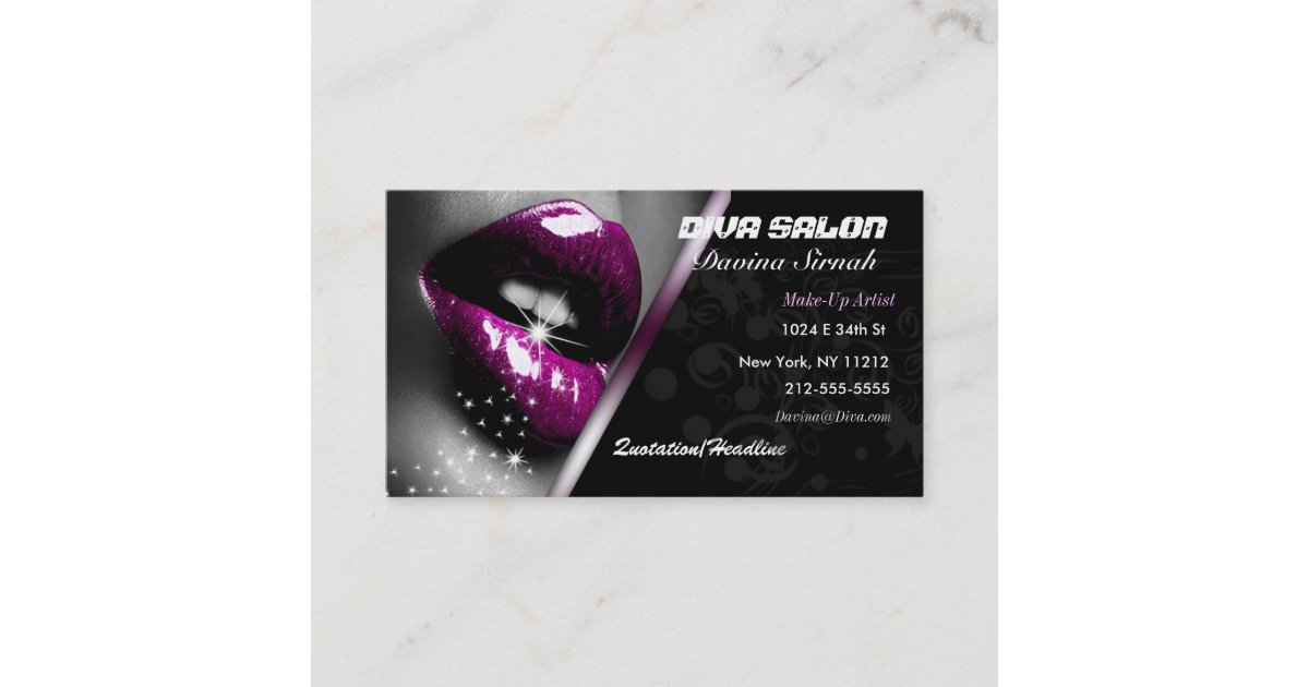 Salon/ Makeup Artist Business Card Zazzle.co.uk