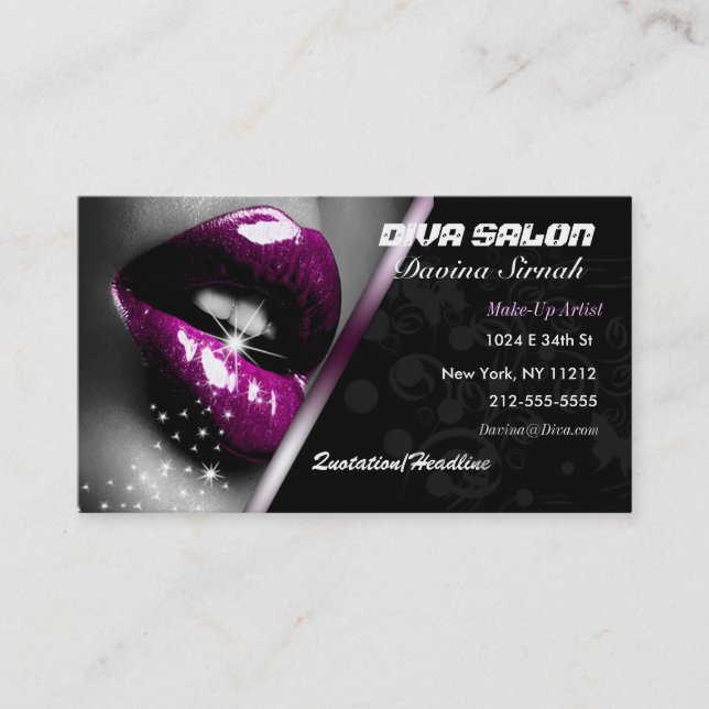 Salon/ Makeup Artist Business Card (Front)