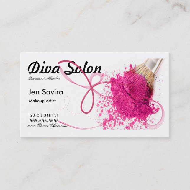 Salon/ Makeup Artist Business Card (Front)