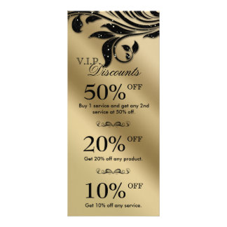 Salon Marketing Cards Jewellery Sparkle Black Gold