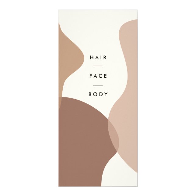 Salon Minimal Modern Service Price List  Rack Card (Front)