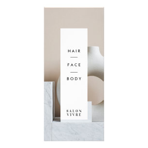 Salon Minimal Modern Stripes Price List Rack Card