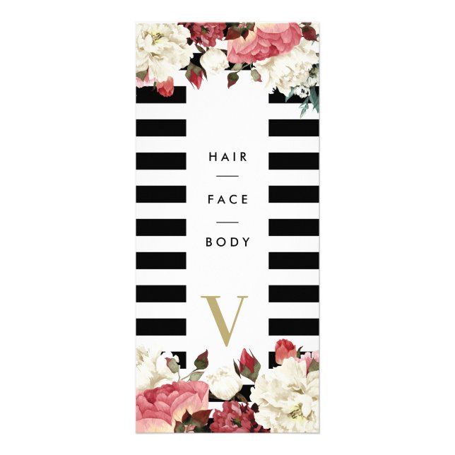 Salon Modern Services Price List Botanics Rack Card (Front)