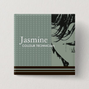 Salon Name Tag 15 Cm Square Badge