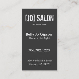 Salon Owner Stylist Business Card