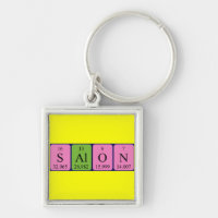 Salon periodic table name keyring