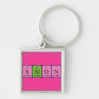 Salon periodic table name keyring