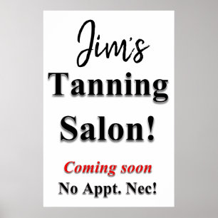 Salon Posters Tanning Salon Coming Soon