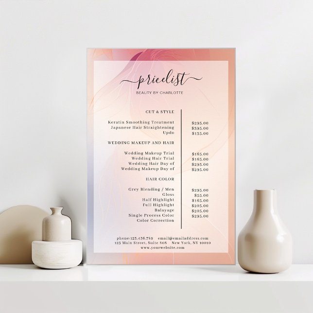 Salon Price List Poster (Creator Uploaded)