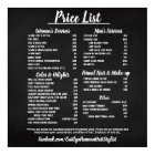 Salon Price LIst