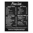 Salon Price LIst