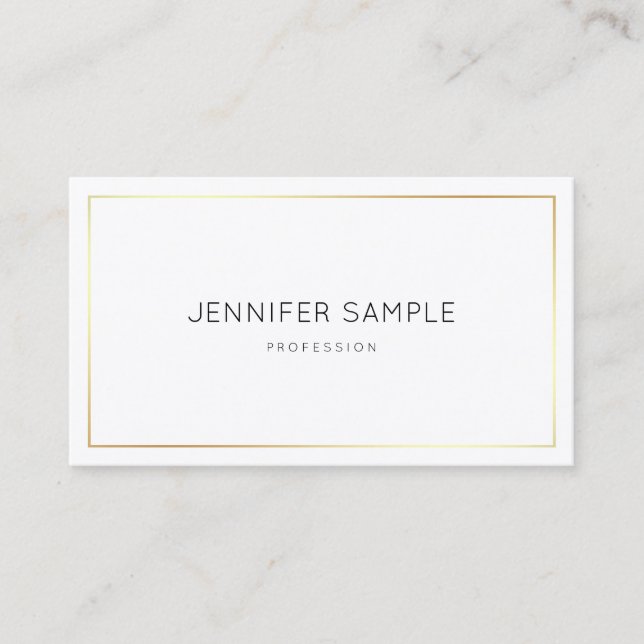 Salon Professional Design Elegant Plain Modern Business Card (Front)