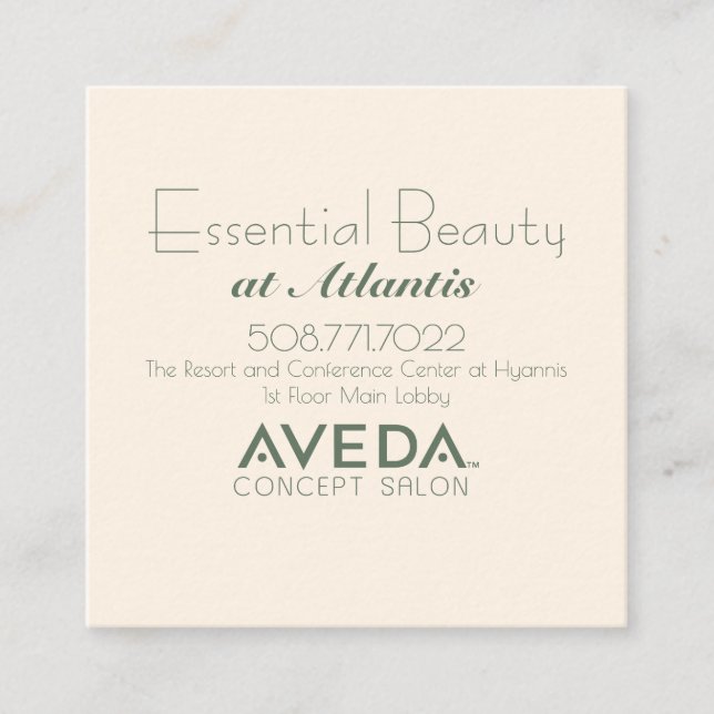 Salon QR Code Business Card (Front)