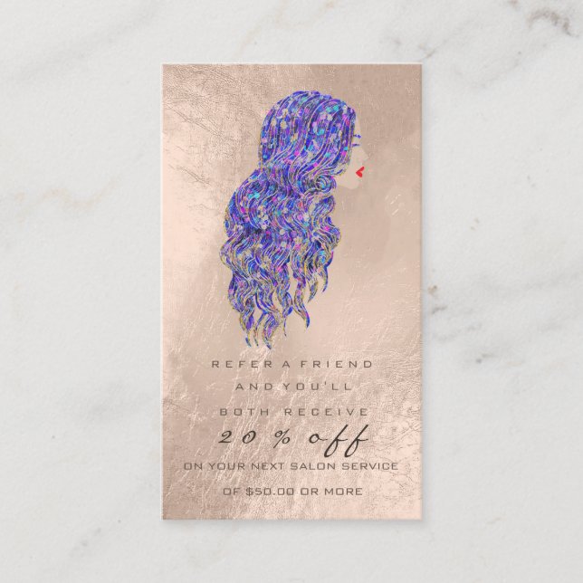 Salon Referral Card Pearl Makeup Lash Hairdresser (Front)