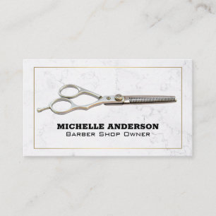 Salon Scissors   Marble Business Card