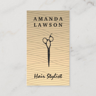 Salon Scissors   Weave Pattern Business Card