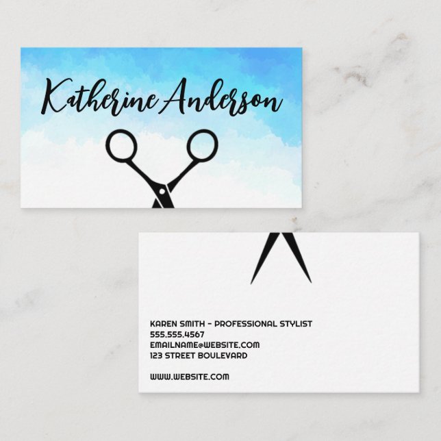 Salon Scissors | Womens Hair Business Card (Front/Back)