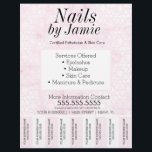 Salon Service Pink Gold Business Tear Off Strips  Flyer<br><div class="desc">Modern Flyers for Salon</div>