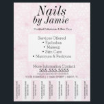Salon Service Pink Gold Business Tear Off Strips  Flyer<br><div class="desc">Modern Flyers for Salon</div>