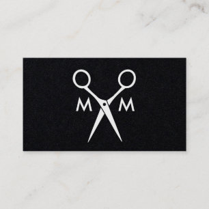 Salon Shears Monogram Business Card