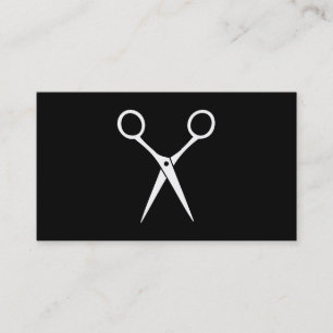 Salon Shears White Business Card