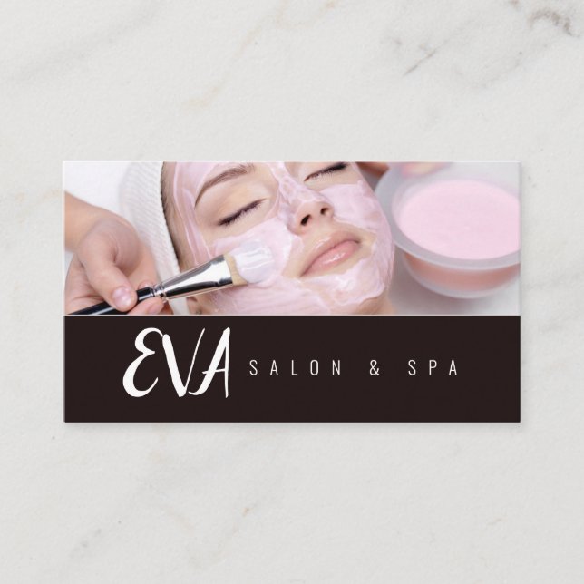 Salon & Spa Aesthetician Business Card (Front)