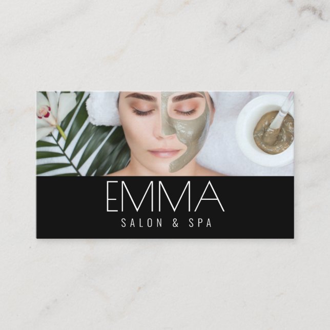 Salon & Spa Aesthetician Business Card (Front)