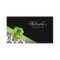 Salon Spa Business Card black green floral damask