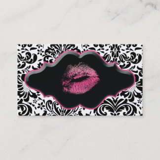 Salon Spa Business Card Pink Lips