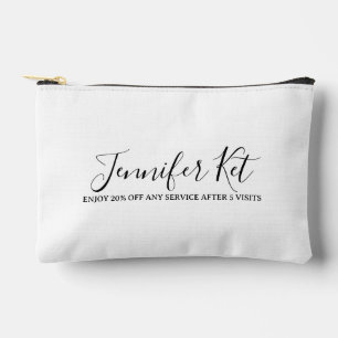 Salon spa business discount offer website visits a accessory pouch
