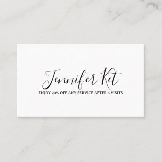 Salon spa business discount offer website visits a card