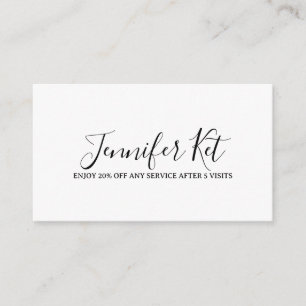 Salon spa business discount offer website visits a enclosure card