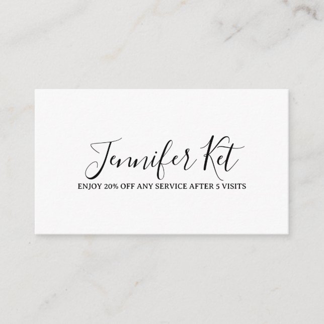 Salon spa business discount offer website visits a enclosure card (Front)