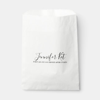 Salon spa business discount offer website visits a favour bags